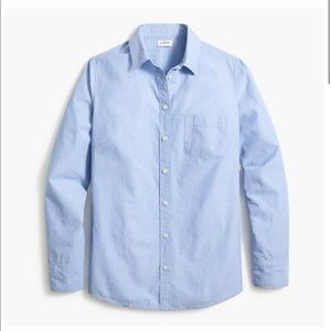J. Crew Factory Petite signature-fit button-up shirt in end-on-end cotton BB170